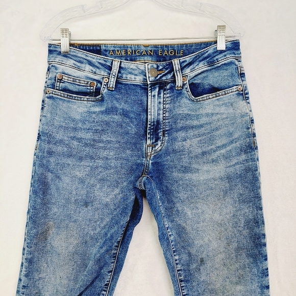 American Eagle Outfitters Blue Next Level Flex Skinny Slim Straight Jeans 3288 - Picture 1 of 10